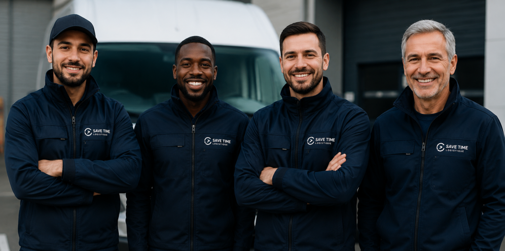 L'équipe de logistique de Save Time